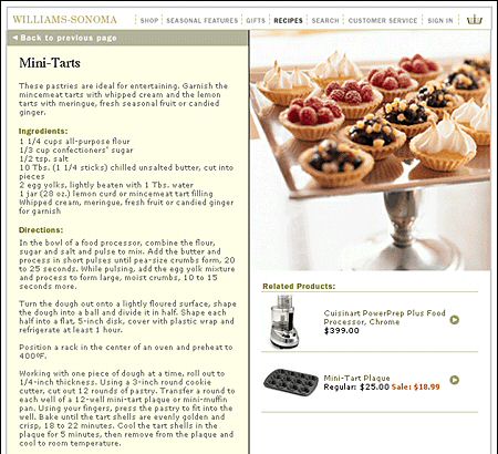 Slika spletne strani: Uravnovešenost med barvami, tekstom in grafiko na internetni strani z kuharskim receptom